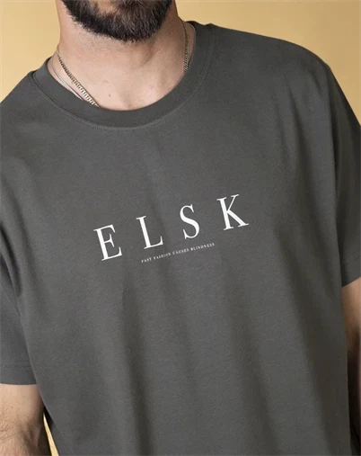 Elsk - Pure Men's Brushed T-Shirt - Granite Green 